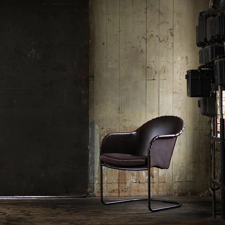 Fauteuil Ingo, Brun cigare-chrome mat Källemo