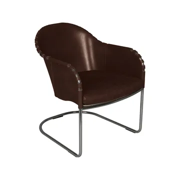 Fauteuil Ingo - Brun cigare-chrome - Källemo