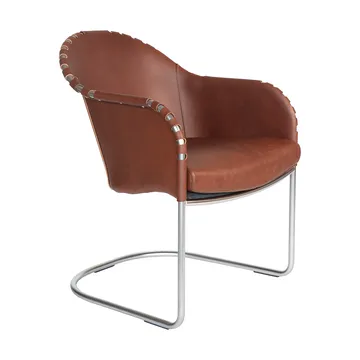 Fauteuil Ingo - Cognac-chrome mat - Källemo