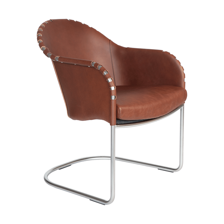 Fauteuil Ingo - Cognac-chrome mat - Källemo