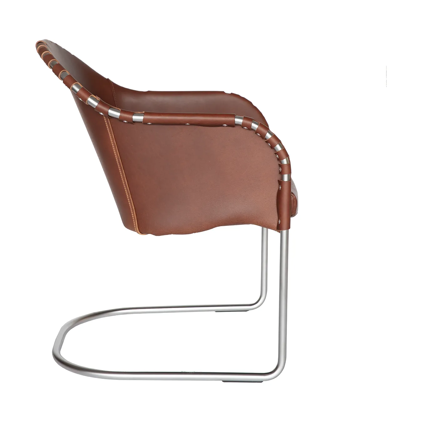 Fauteuil Ingo, Cognac-chrome mat Källemo