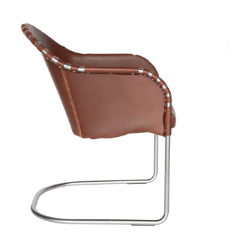 Fauteuil Ingo - Cognac-chrome mat - Källemo