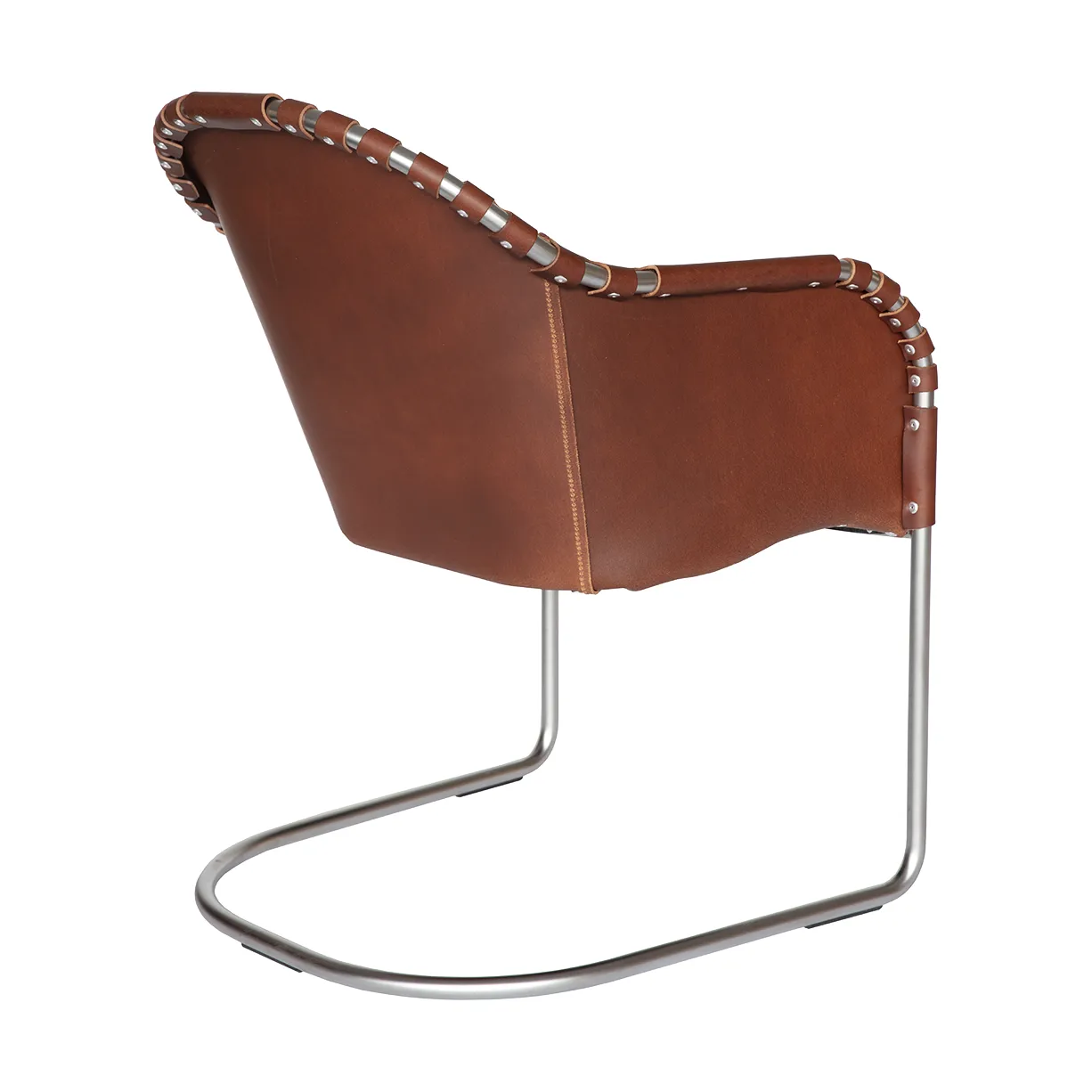 Fauteuil Ingo, Cognac-chrome mat Källemo