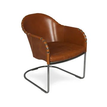 Fauteuil Ingo - Cognac-chrome - Källemo