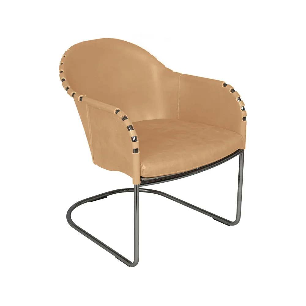 Fauteuil Ingo, Naturel-chrome Källemo