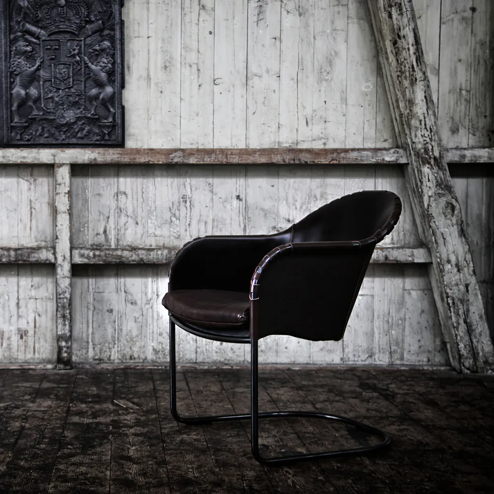 Fauteuil Ingo, Naturel-chrome Källemo