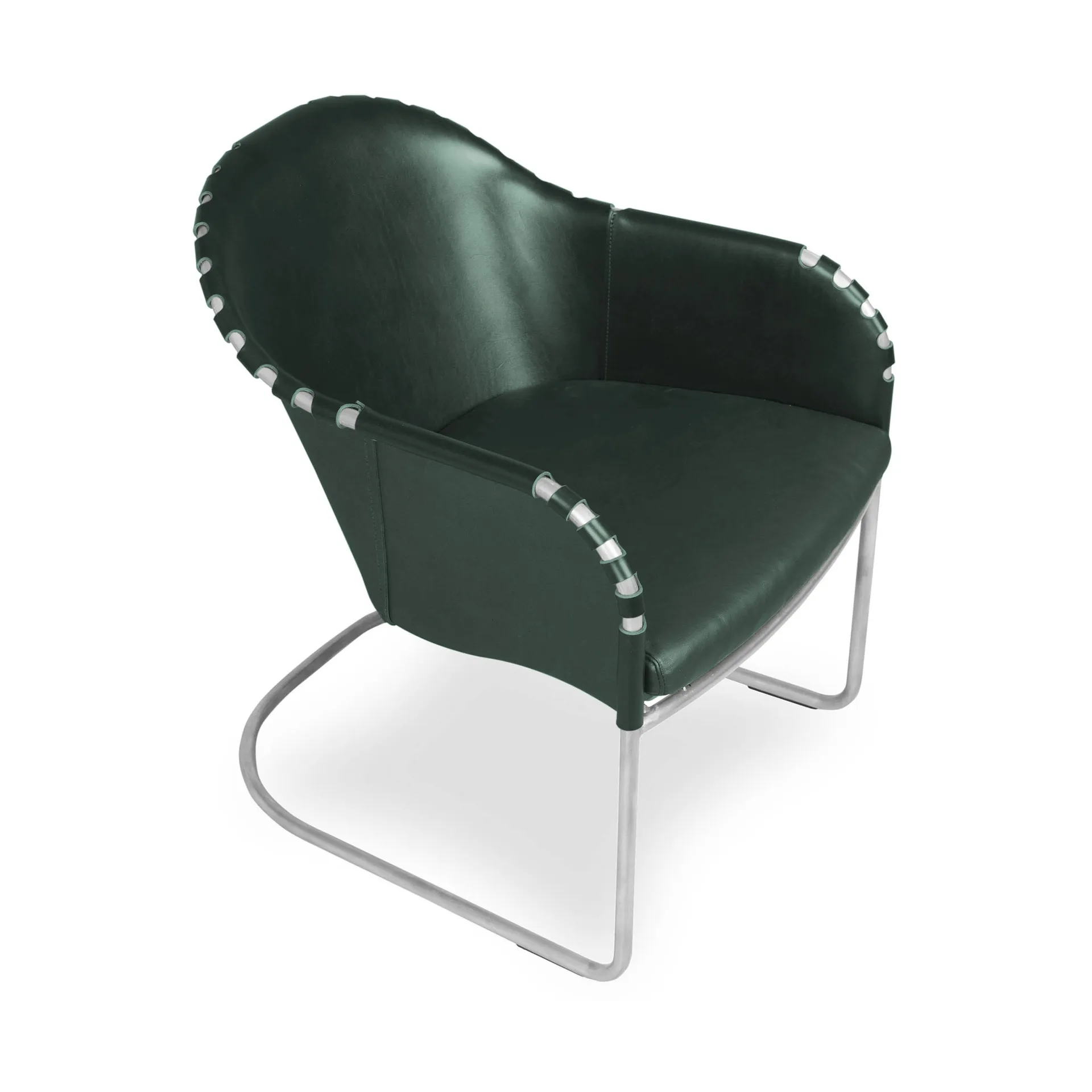 Fauteuil Ingo, Vert-chrome mat Källemo