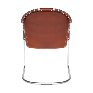 Fauteuil Star - Cuir brun vintage-chrome mat - Källemo