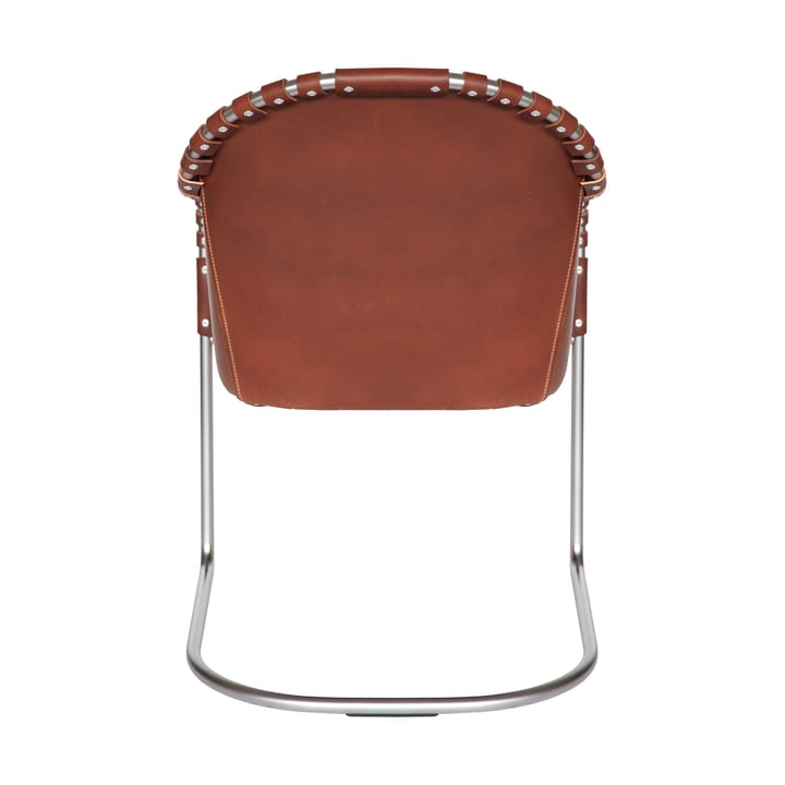 Fauteuil Star, Cuir brun vintage-chrome mat Källemo