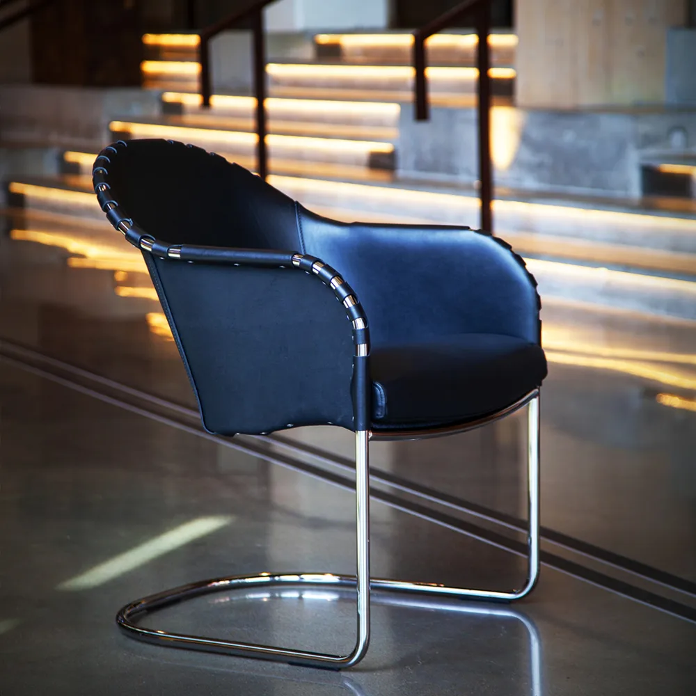 Fauteuil Star, Noir 9110-chrome Källemo