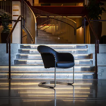 Fauteuil Star - Noir 9110-chrome - Källemo