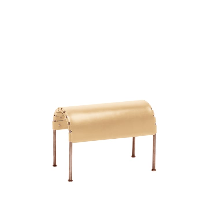 Pouf Bruno - Naturel-piètement cuivré - Källemo