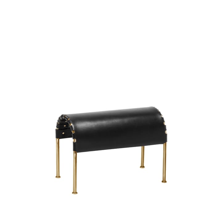 Pouf Bruno - Noir-piètement laiton - Källemo