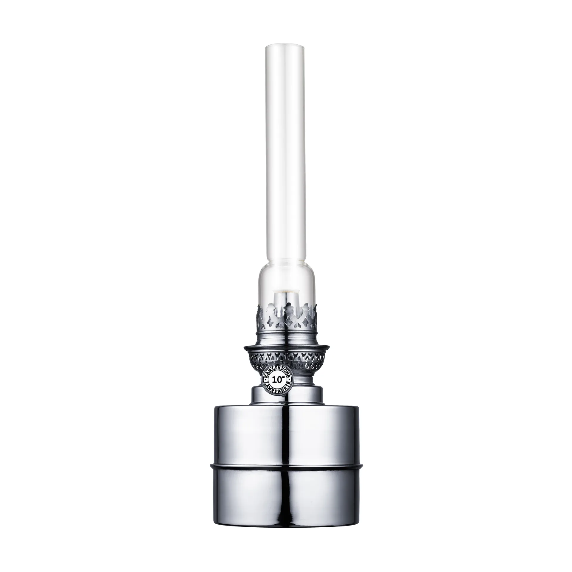 Lampe à pétrole Flaggskär, nickel Karlskrona Lampfabrik