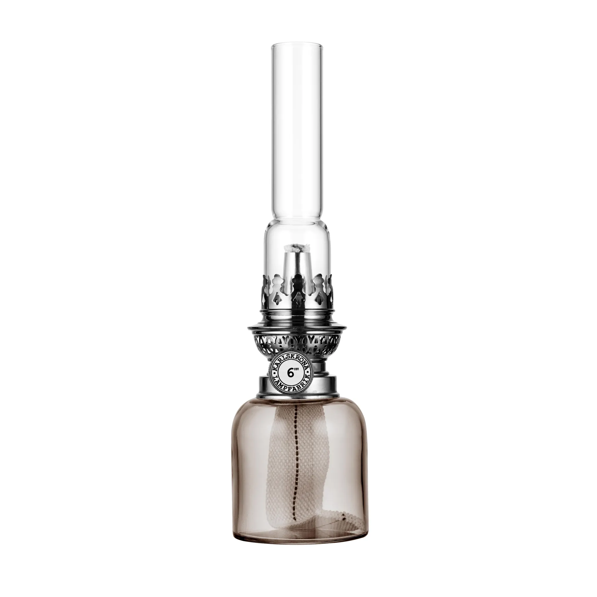 Lampe à pétrole Koholmen, fûmé Karlskrona Lampfabrik