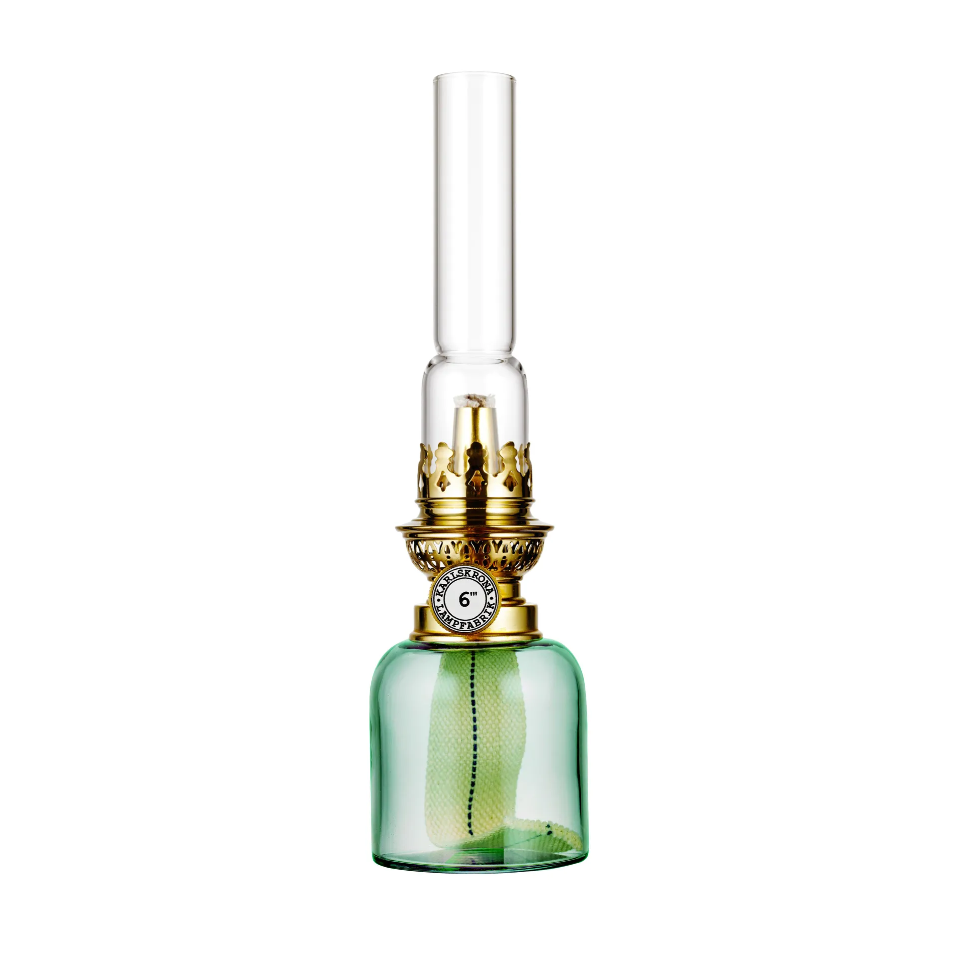 Lampe à pétrole Koholmen, vert jade Karlskrona Lampfabrik