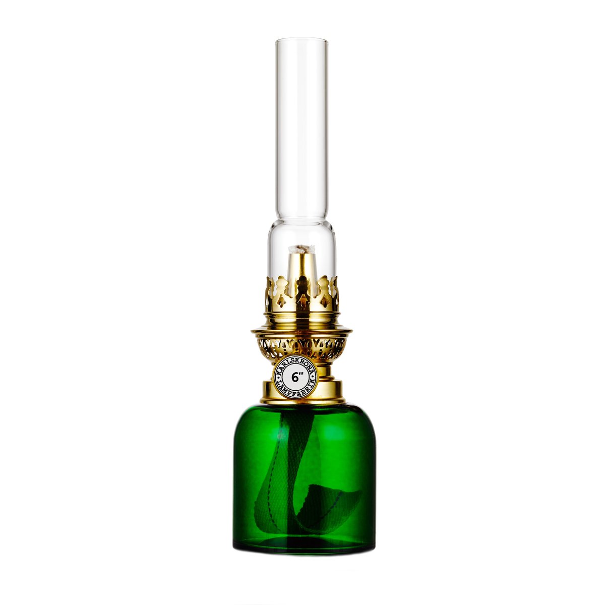 karlskrona lampfabrik lampe à pétrole koholmen vert