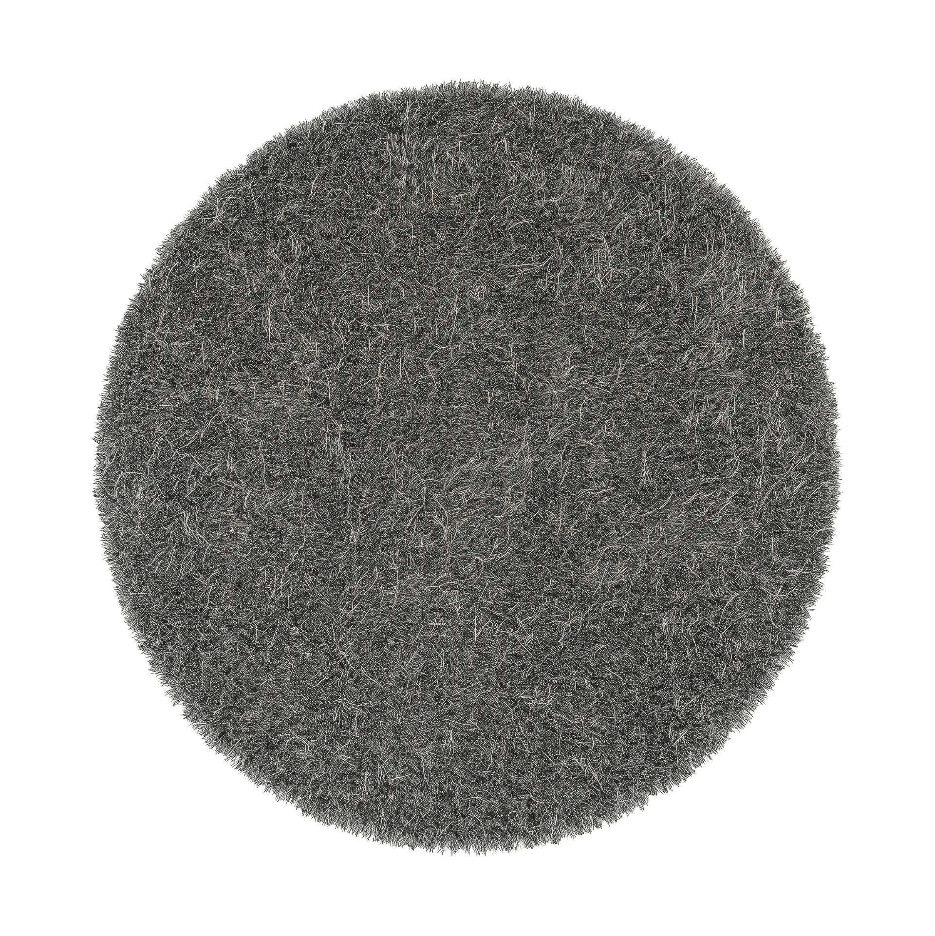 Tapis rond Moss Ø240 cm, Nickel grey Kasthall