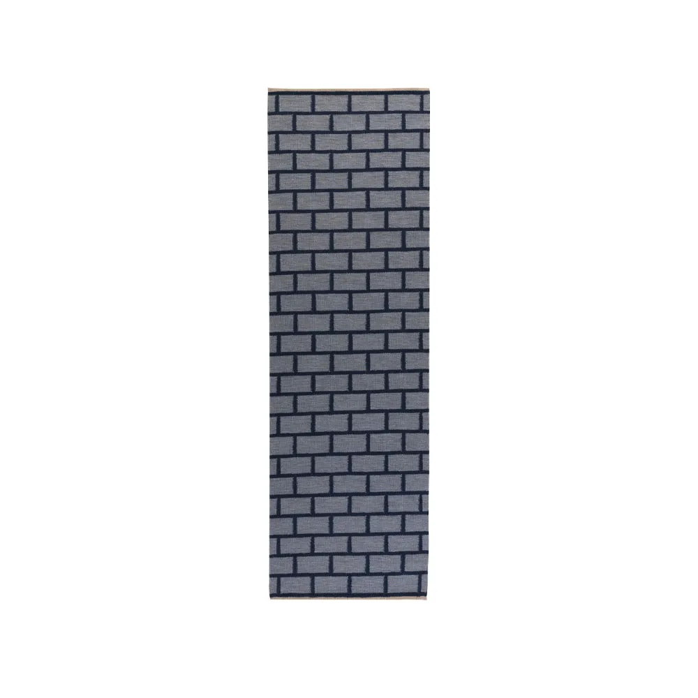 Tapis de couloir Brick, blue, 80x250 cm Kateha