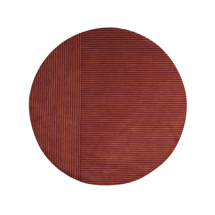 Tapis Dunes Straight rond - dusty red, 200 cm - Kateha