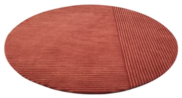 Tapis Dunes Straight rond - dusty red, 220 cm - Kateha