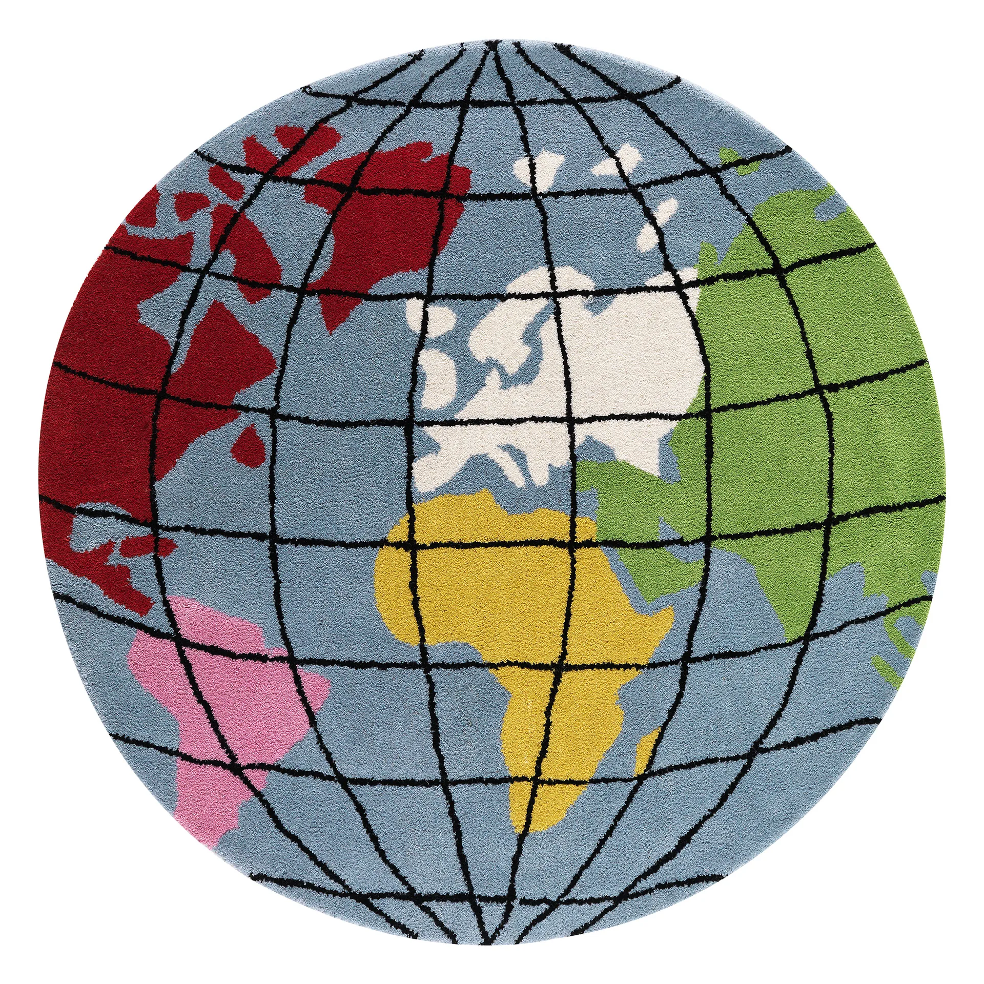 Tapis Earth Ø130 cm, Bleu Kateha