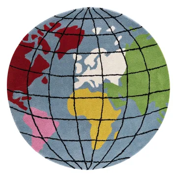 Tapis Earth Ø130 cm - Bleu - Kateha