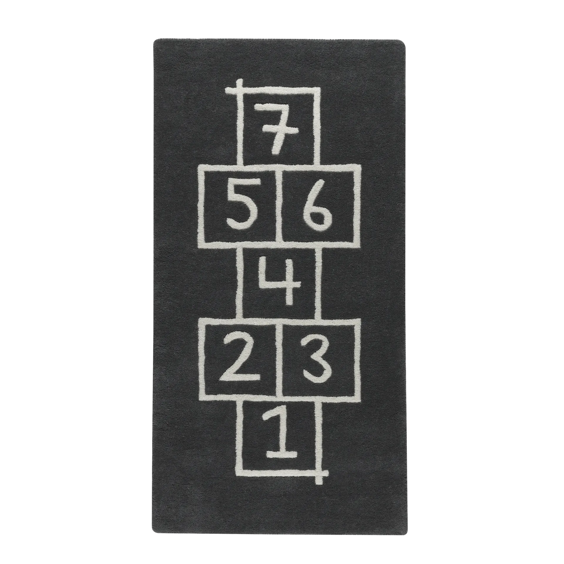 Tapis Hopscotch, gris foncé Kateha