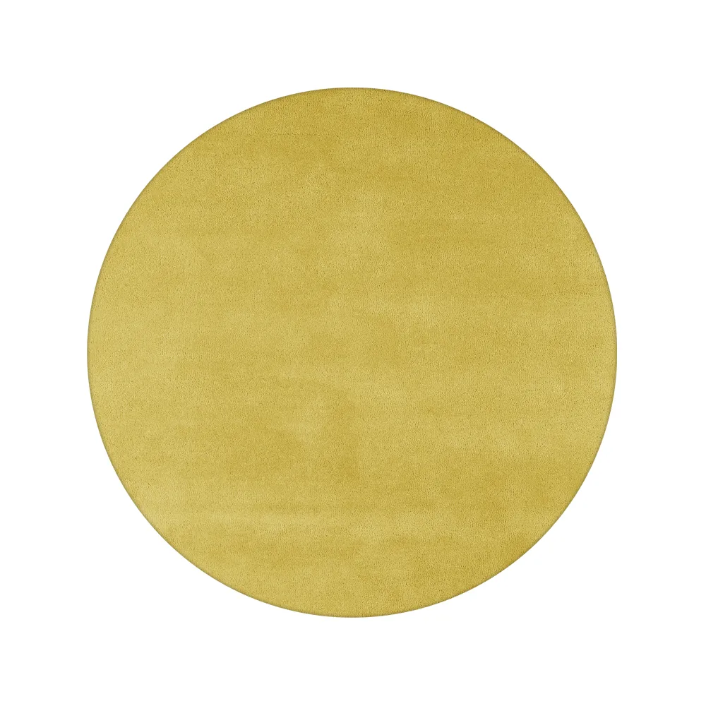 Tapis Sencillo rond, yellow, 220 cm Kateha