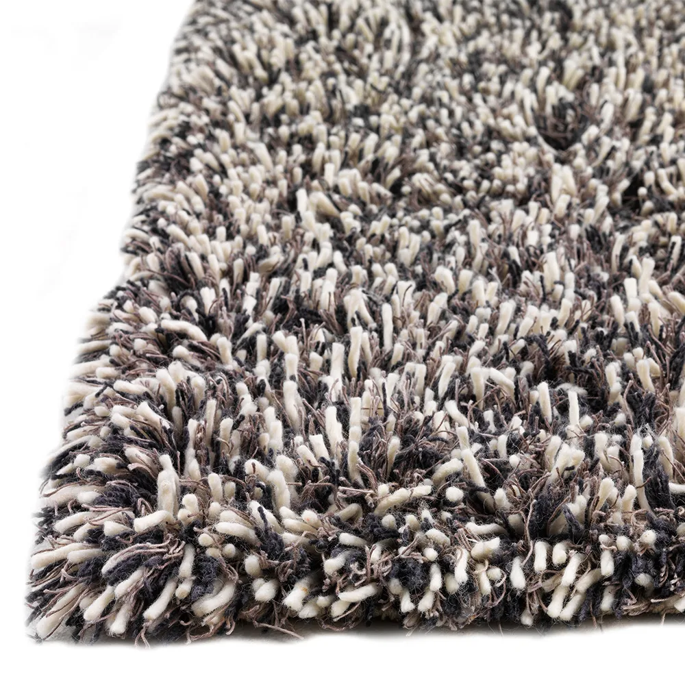 Tapis Shaggy, white/charcoal, 170x240 cm Kateha