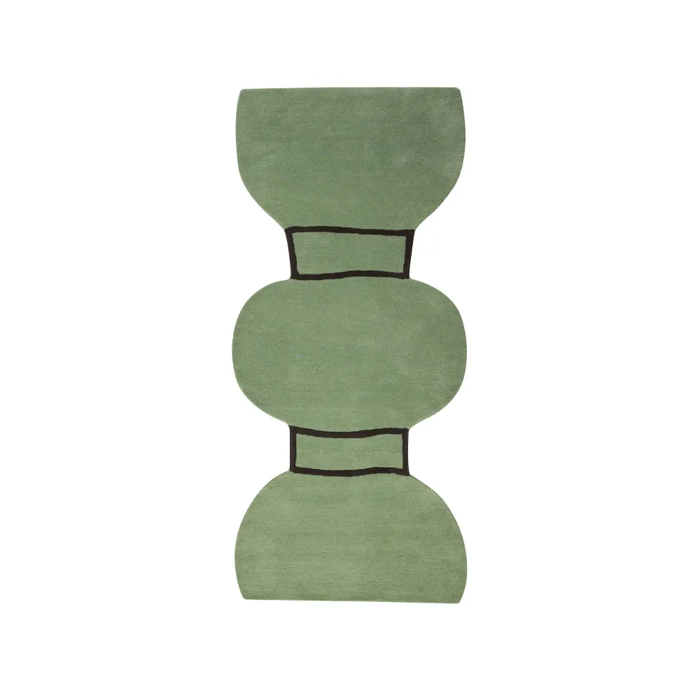 Tapis Silhouette figure, dusty green, 110x240 cm Kateha