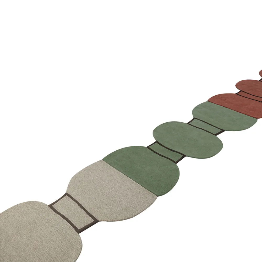 Tapis Silhouette figure, dusty green, 110x240 cm Kateha