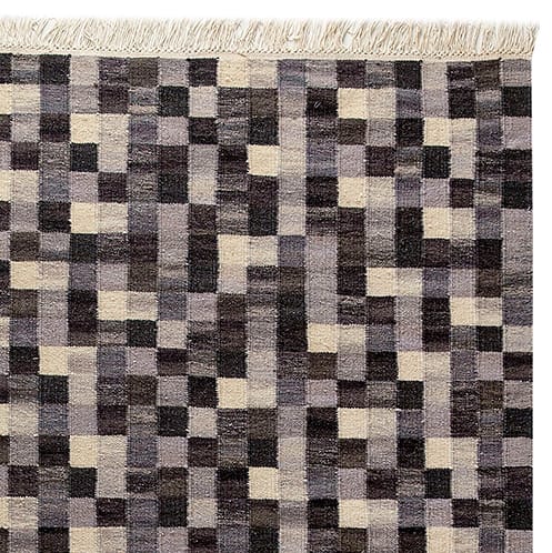 Tapis tissé à la main gris Small Box, 350x250 cm Kateha