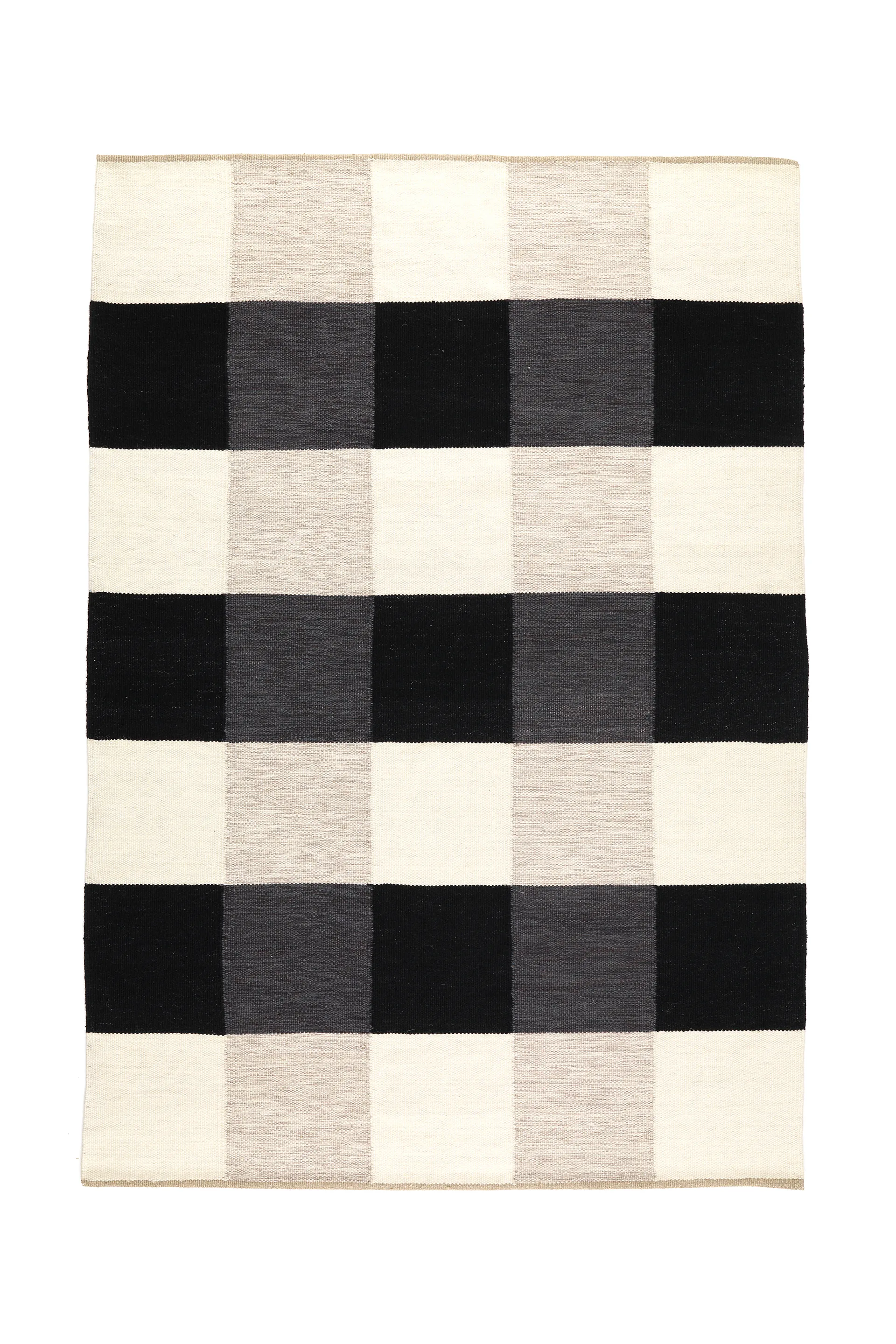 Tapis tissé à la main Night and Day 170x240 cm, Noir & blanc Kateha