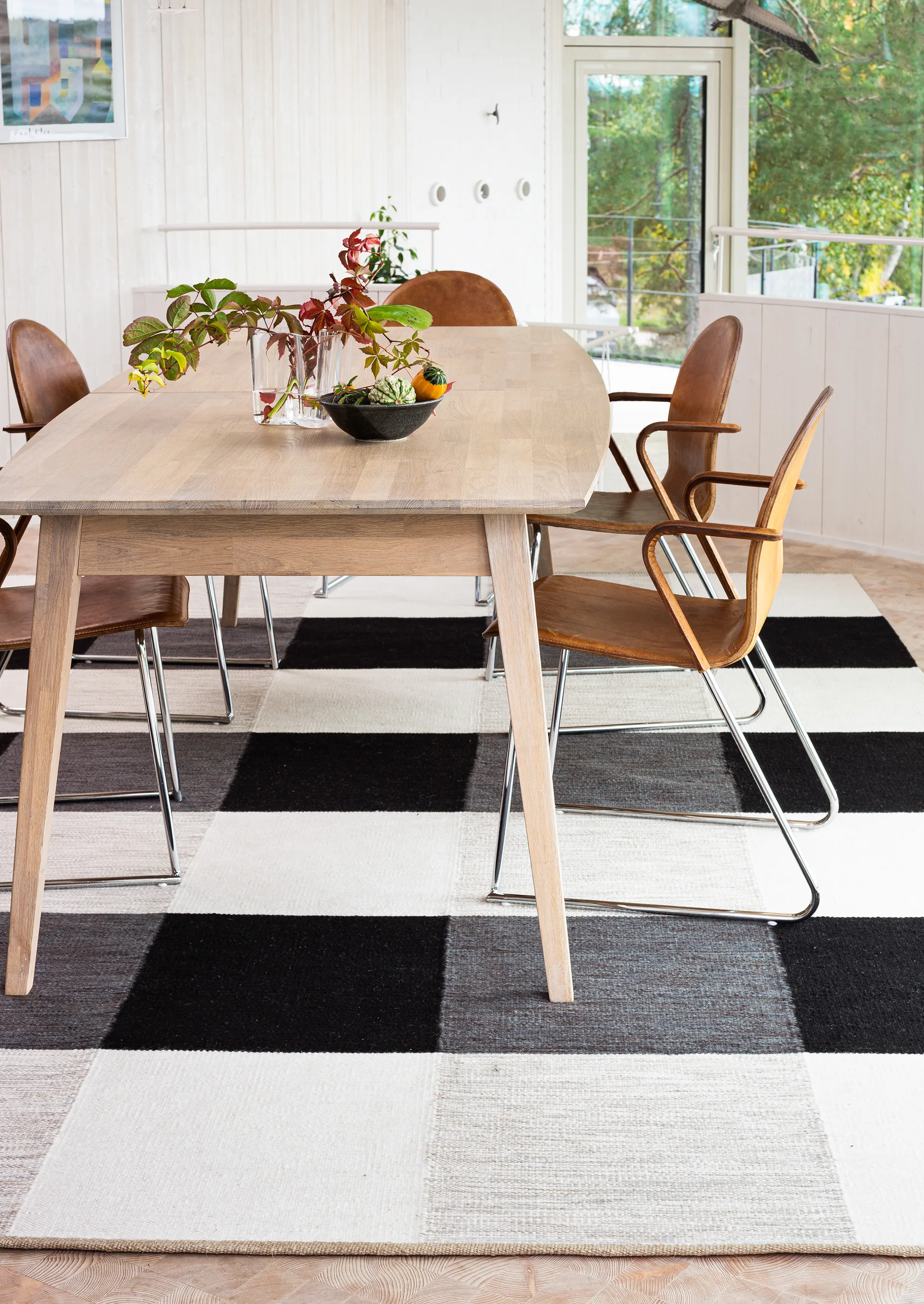 Tapis tissé à la main Night and Day 170x240 cm, White-black 200x300 cm Kateha