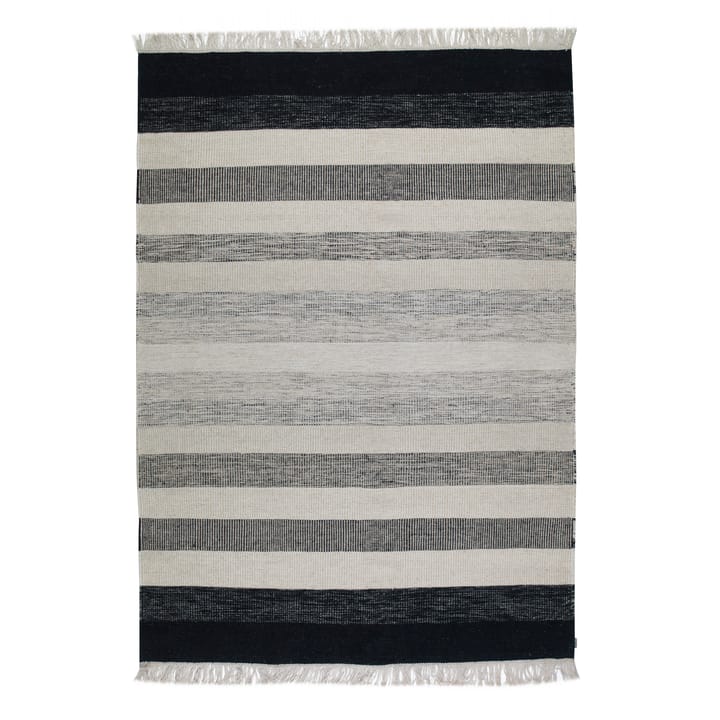 Tapis Tofta wave 170 x 240 cm - Blanc-noir - Kateha