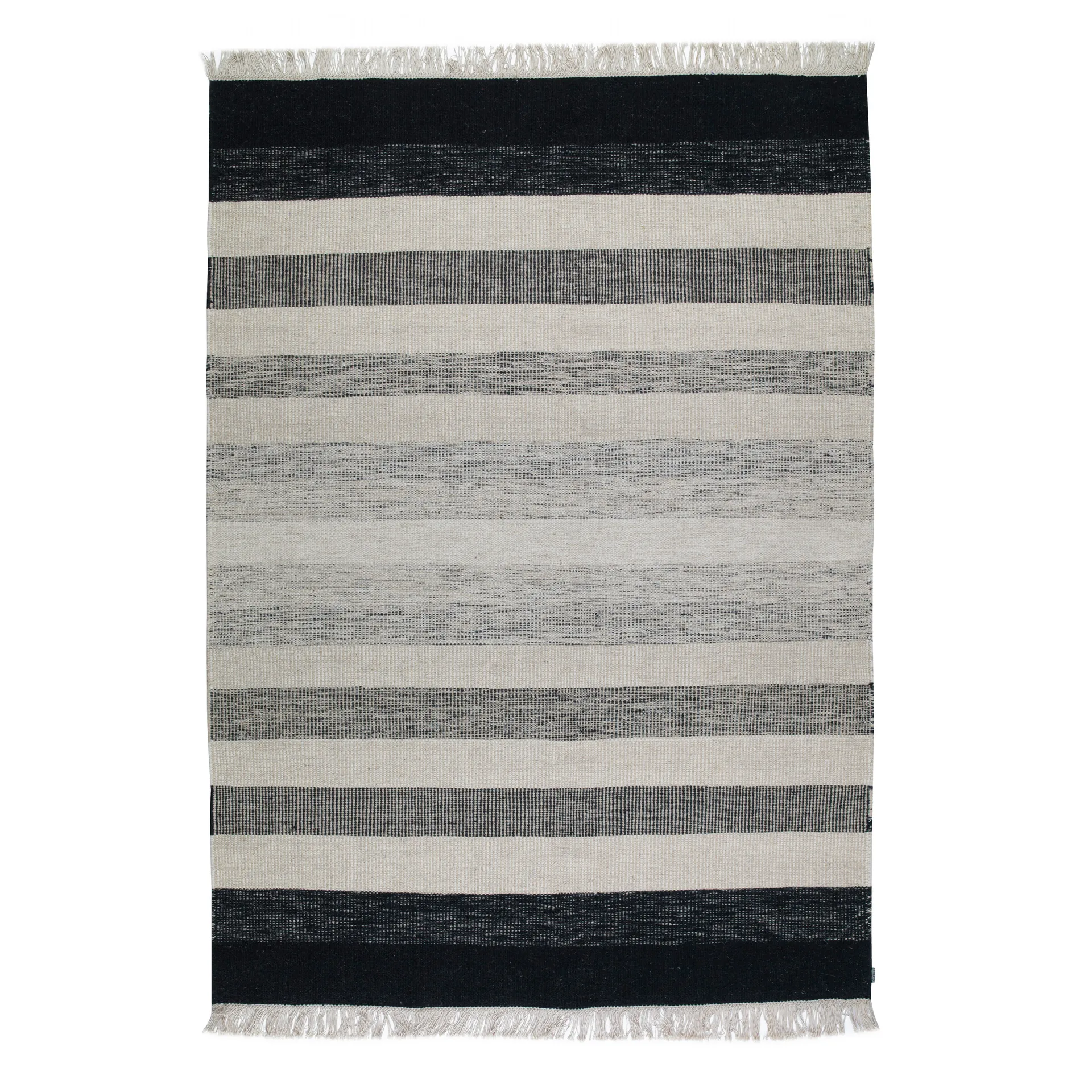 Tapis Tofta wave 200 x 300 cm, Blanc-noir Kateha