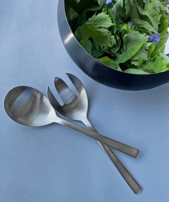 Couverts à salade Grand Prix 23,5 cm 2 pièces - Matte steel - Kay Bojesen