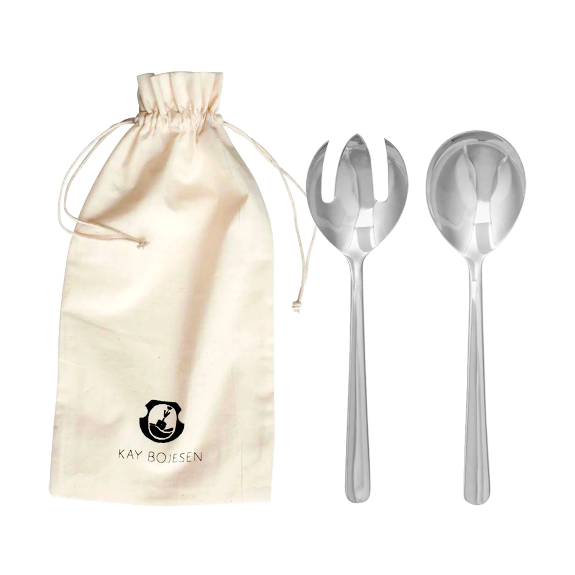 Couverts à salade Grand Prix 23,5 cm 2 pièces, Polished steel Kay Bojesen