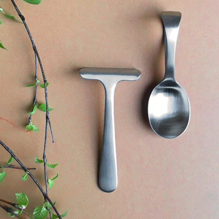 Couverts enfant et bavoir Grand Prix 3 pièces, Matte steel Kay Bojesen