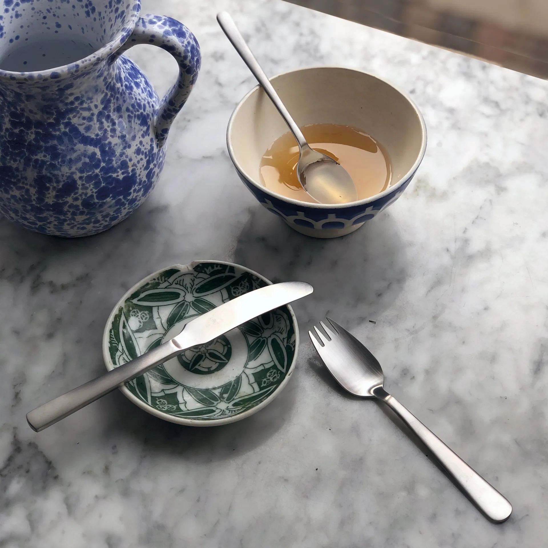 Couverts enfant et set de table Grand Prix 4 pièces, Polished steel Kay Bojesen