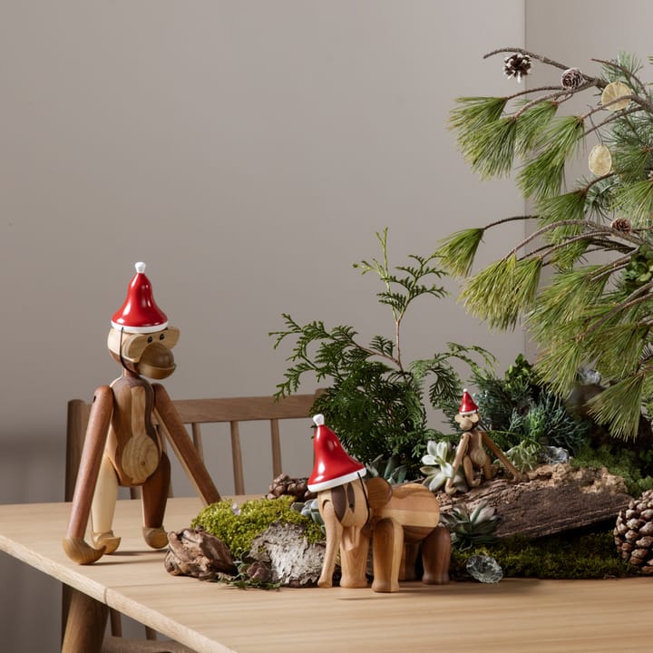 Bonnet de Père Noël pour singe Kay Bojesen moyen - Rouge - Kay Bojesen Denmark