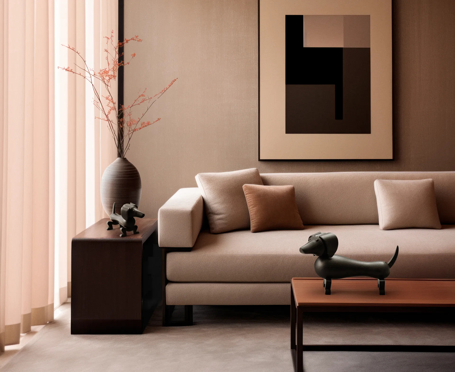 Chien Kay Bojesen 18,5 cm, Chêne teinté foncé Kay Bojesen Denmark