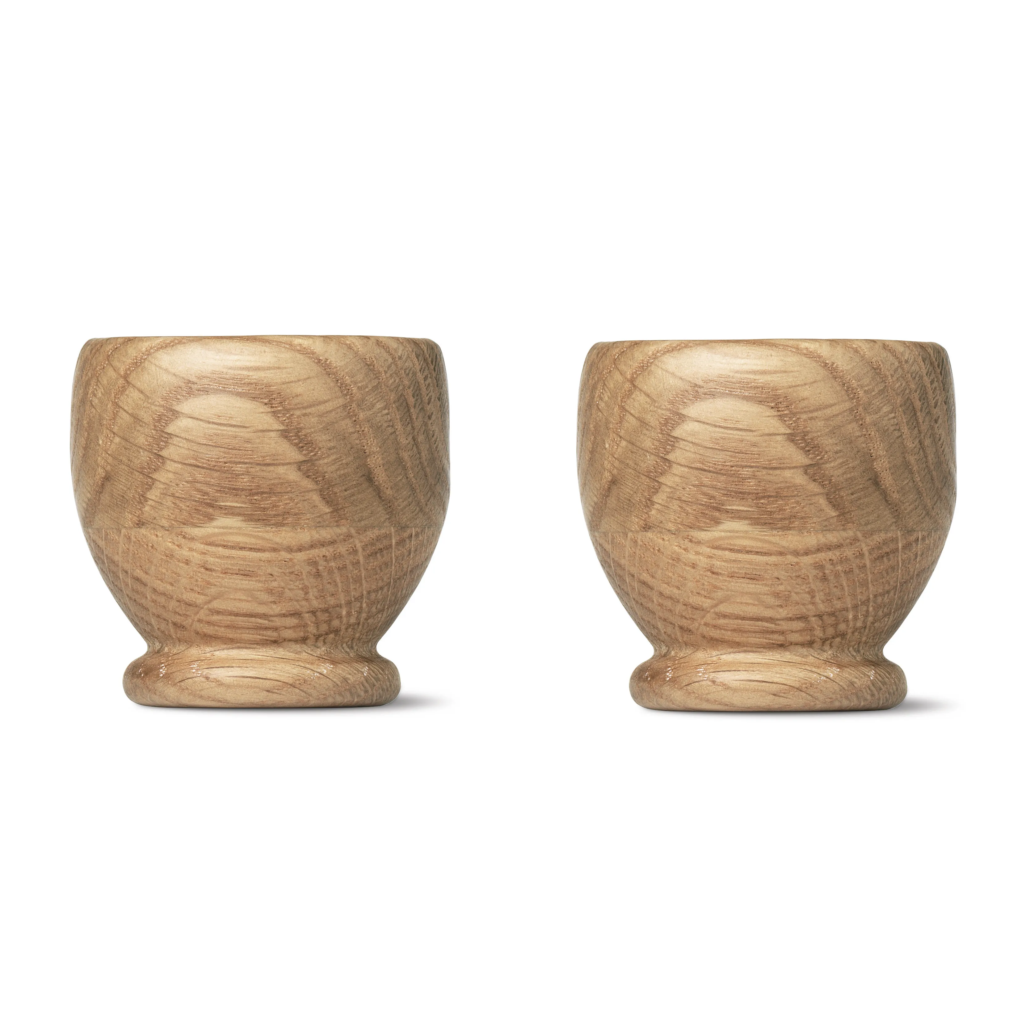 2 Coquetiers Tournés En Bois D'olivier - Pièces Uniques, Fait Main | Naturel, Légèrement Huilé, Décoration De Table - 6