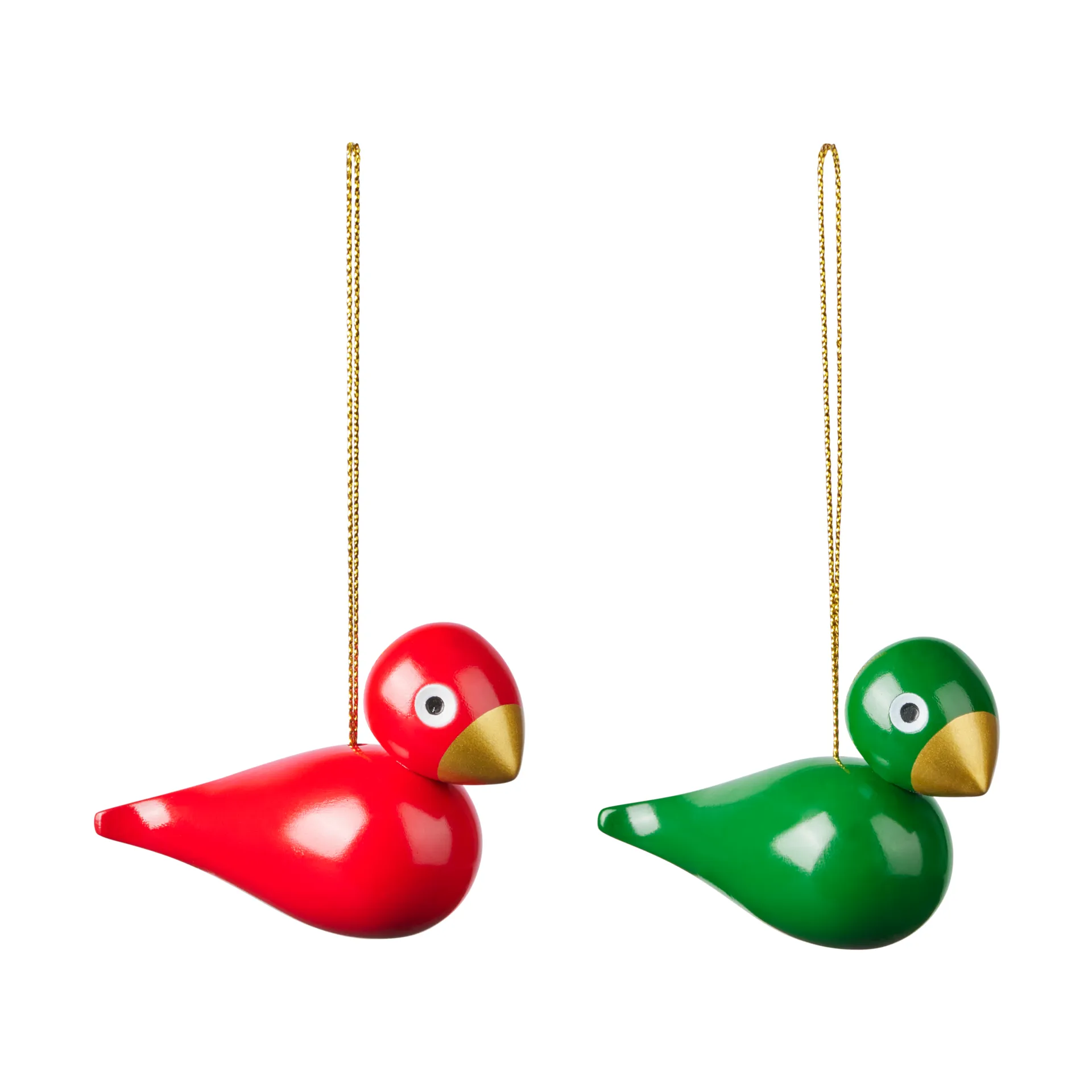 Décoration de Noël Kay Bojesen Christmas birds, Lot de 2, Rouge-vert Kay Bojesen Denmark