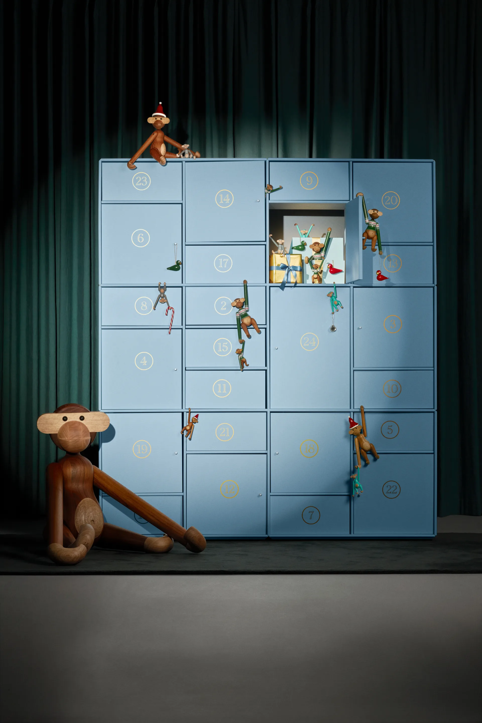 Décoration de Noël Kay Bojesen Christmas birds, Lot de 2, Rouge-vert Kay Bojesen Denmark