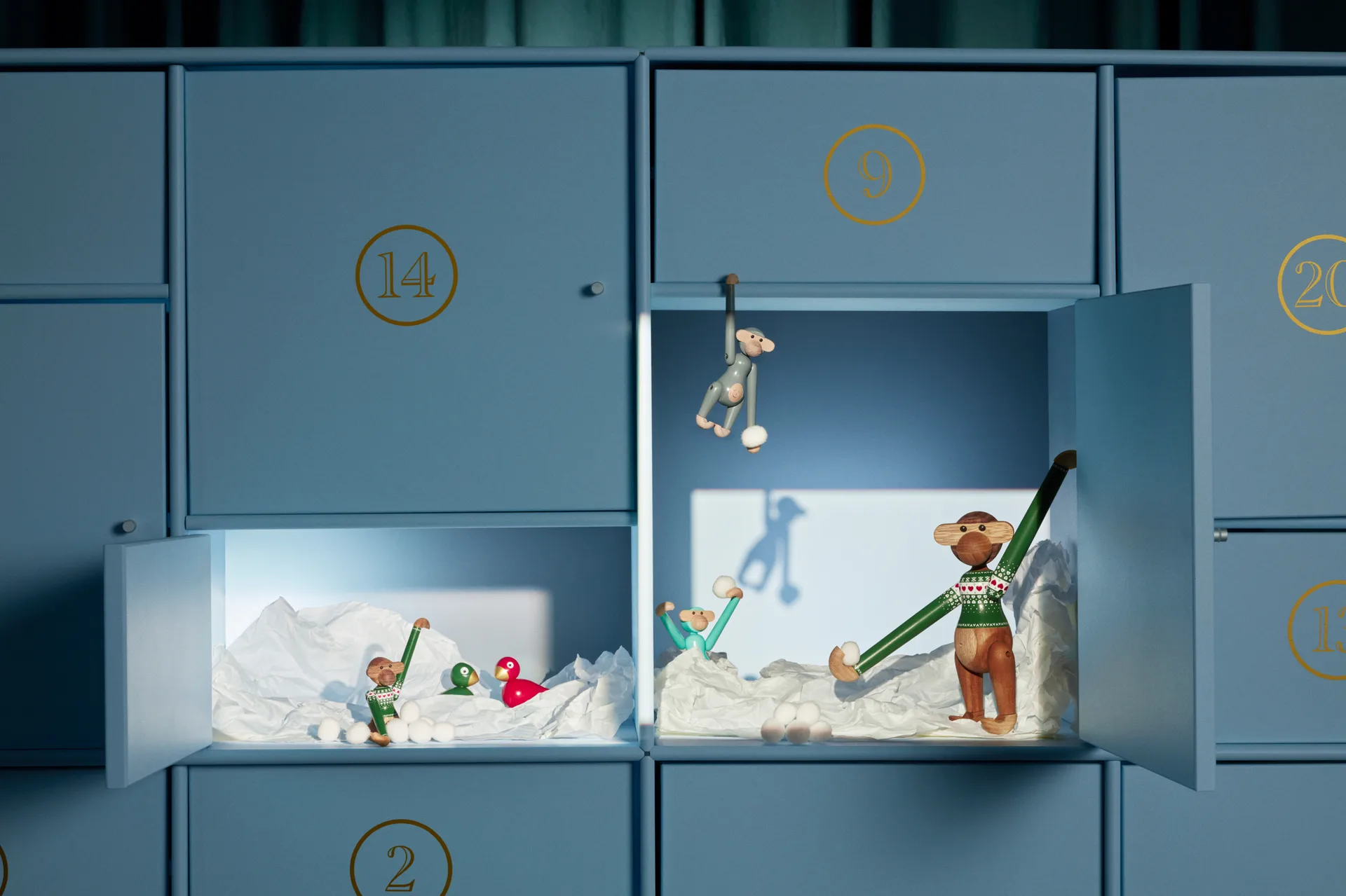 Décoration de Noël Kay Bojesen Christmas birds, Lot de 2, Rouge-vert Kay Bojesen Denmark