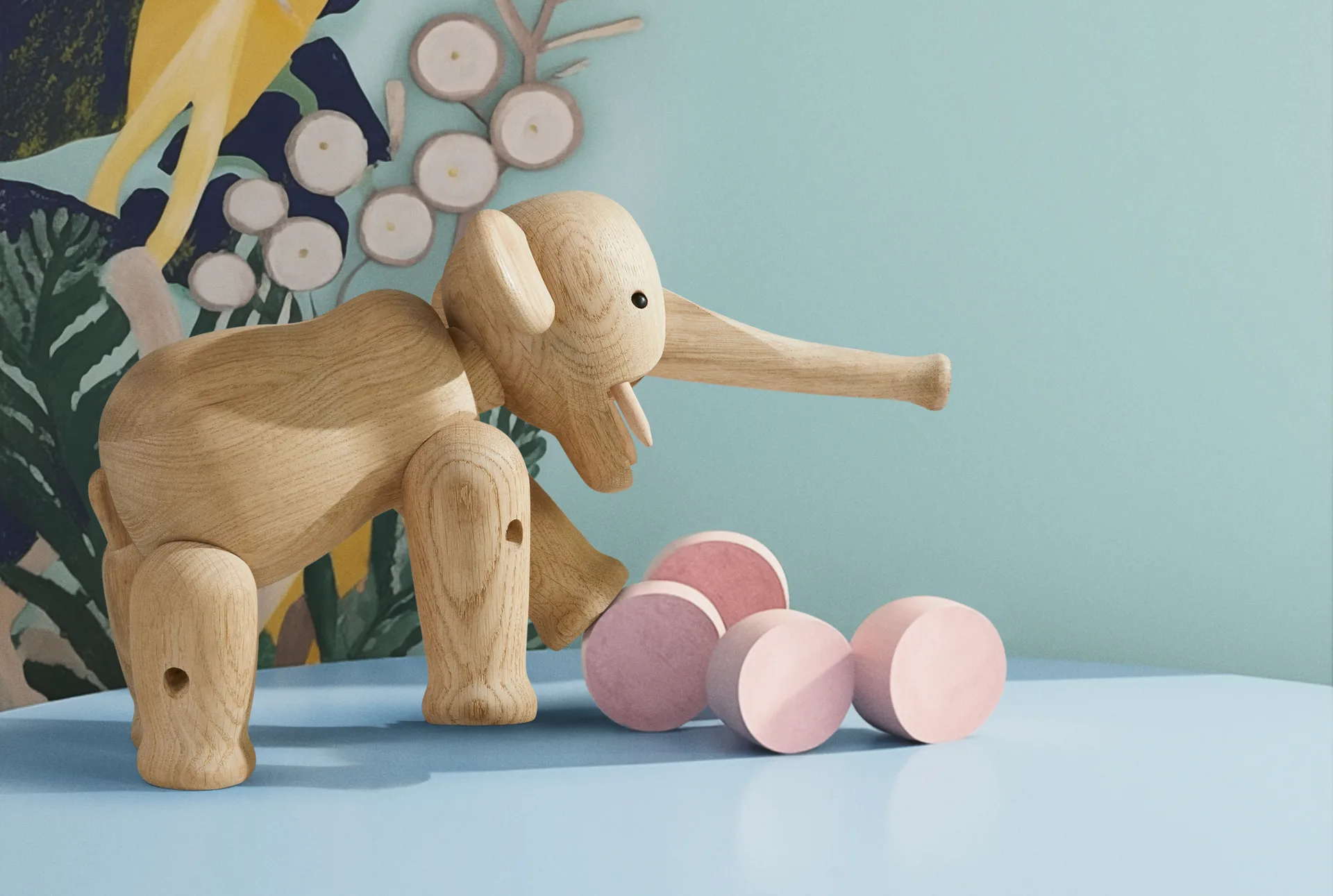 Éléphant grand Kay Bojesen, Chêne Kay Bojesen Denmark