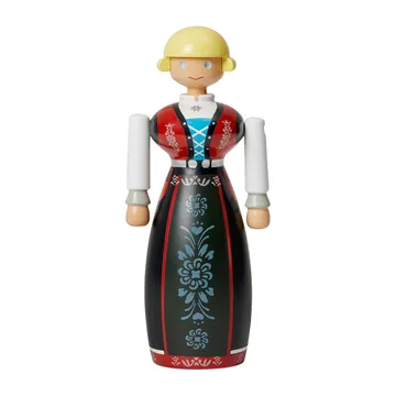 Femme en habits traditionnels norvégiens de Kay Bojesen - Noir-rouge-blanc - Kay Bojesen Denmark