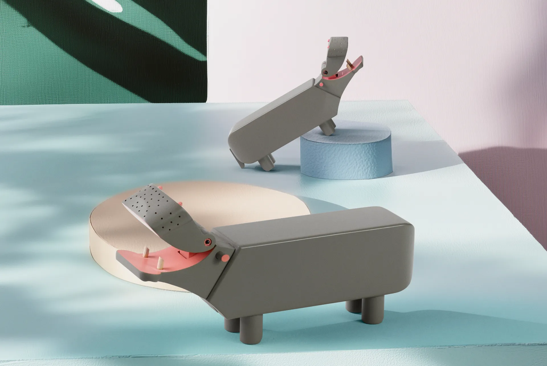 Hippopotame liliput Kay Bojesen, Gris Kay Bojesen Denmark